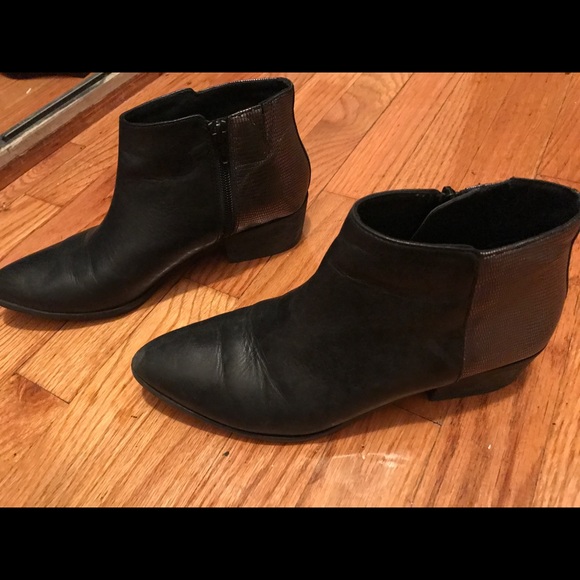 Aldo Shoes - Aldo Black Genuine Leather Booties Size 38 (7.5)